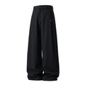 TFETTERS 2026 Spring Old Money Aesthetic 100% Cotton Pants 3D Pleated Oversized Loose Fit Texture Retro Baggy Wide Leg Trousers