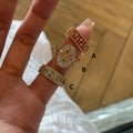 Old Money Wind Gorgeous Row Diamond Ring Women's Fashion Versatile Ring Personality Retro Zircon Ring