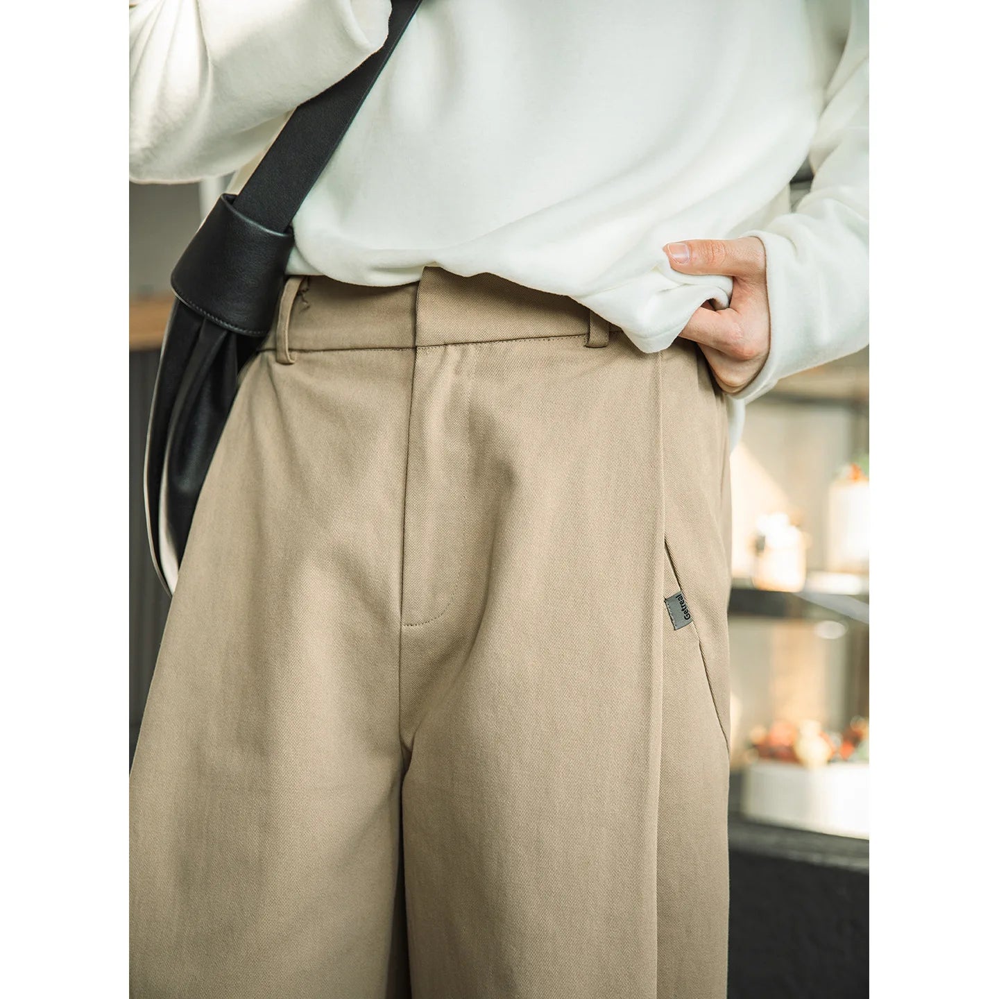 TFETTERS 2026 Spring Old Money Aesthetic 100% Cotton Pants 3D Pleated Oversized Loose Fit Texture Retro Baggy Wide Leg Trousers